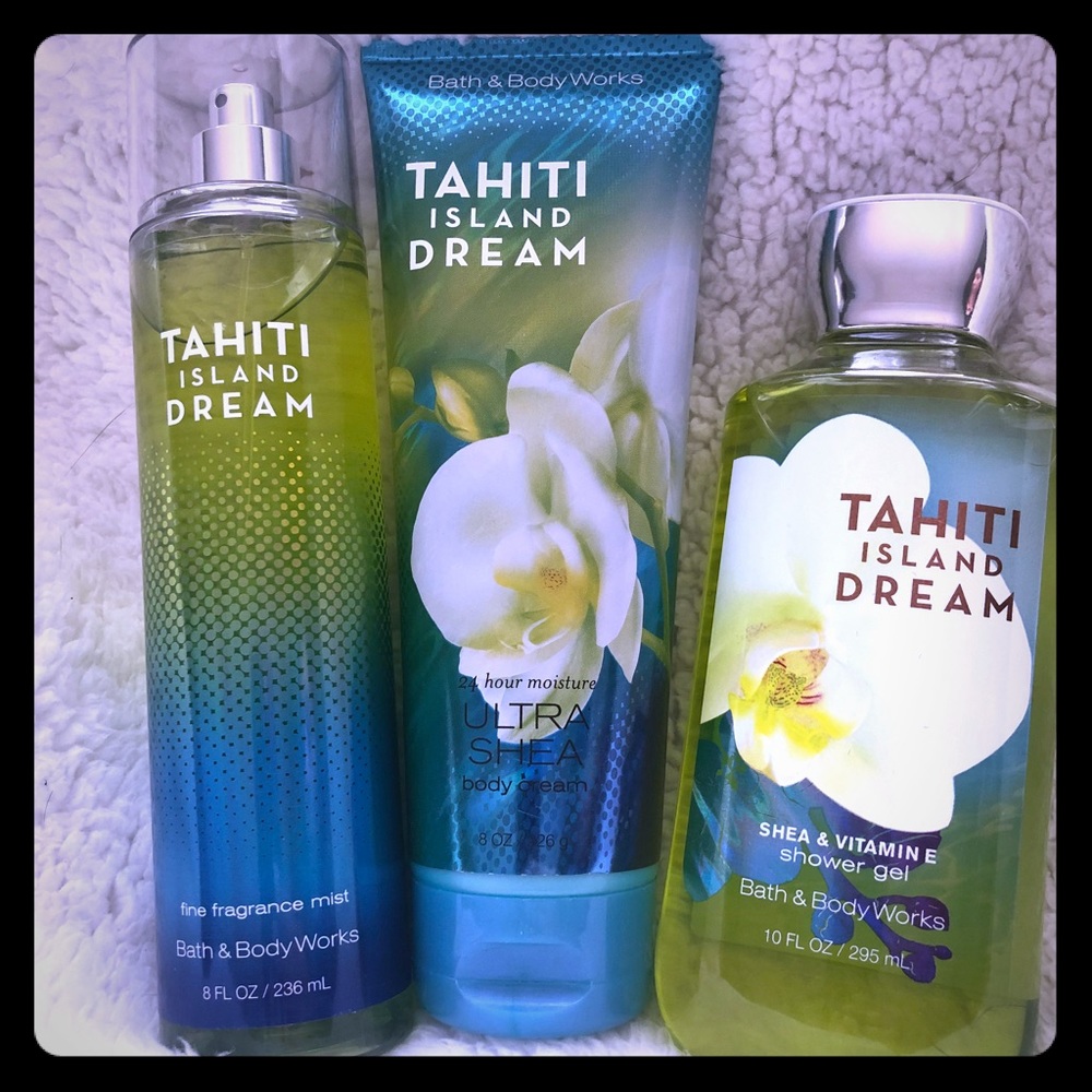 Set of three Tahiti bath set